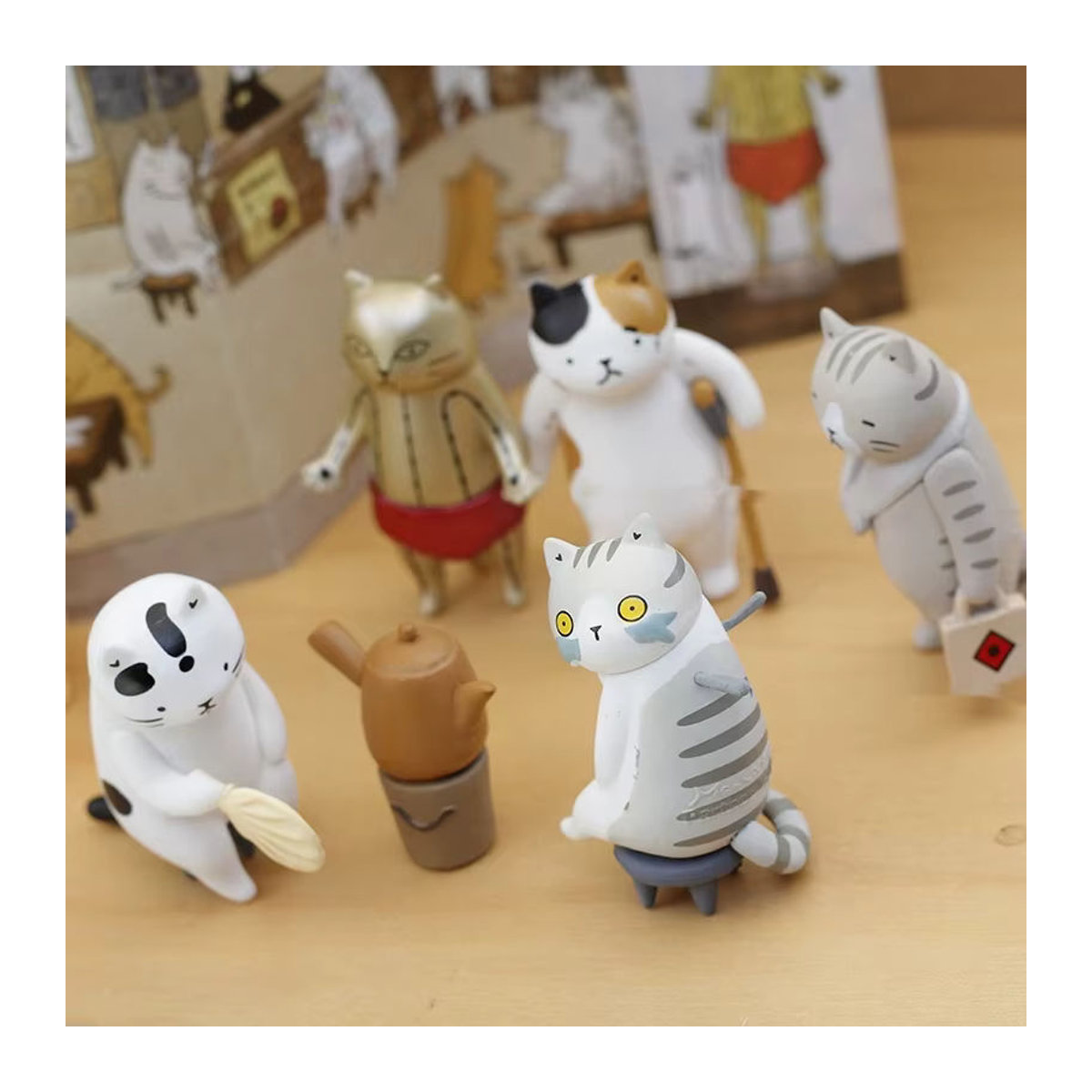 Bandai Katze Traditionelle Chinesische Medizin Akupunktur Mini Action Figur Blind Box Dekoration aus Kunststoff in Mehrfarbig - Bild 4
