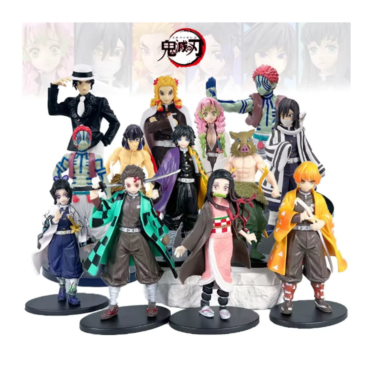 Bandai Kimetsu no Yaiba Actionfigur Kamado Tanjirou Nezuko Agatsuma Zenitsu PVC Modell Spielzeug, mehrfarbig, Höhe: 16 cm - Bild 4