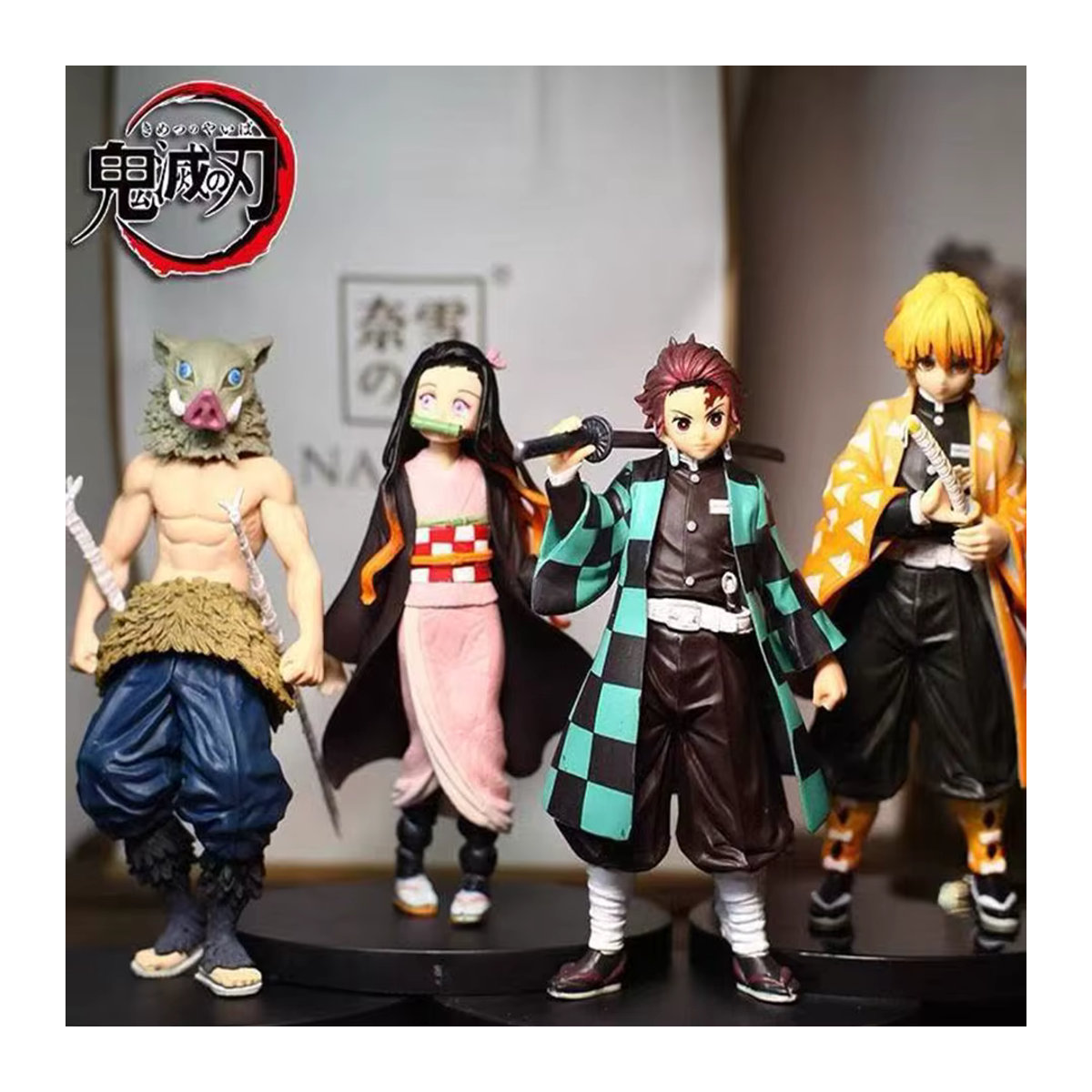 Bandai Kimetsu No Yaiba Anime Actionfiguren-Set mit Kamado Tanjirou, Agatsuma Zenitsu und Nezuko in mehrfarbigem PVC-Design - Bild 3