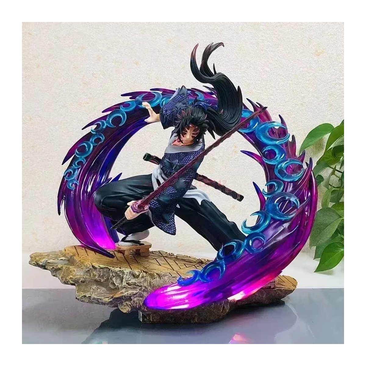 Bandai Kimetsu no Yaiba Anime Figur Kokushibo und Yoriichi mit LED-Licht, mehrfarbig, aus Kunststoff - Bild 5