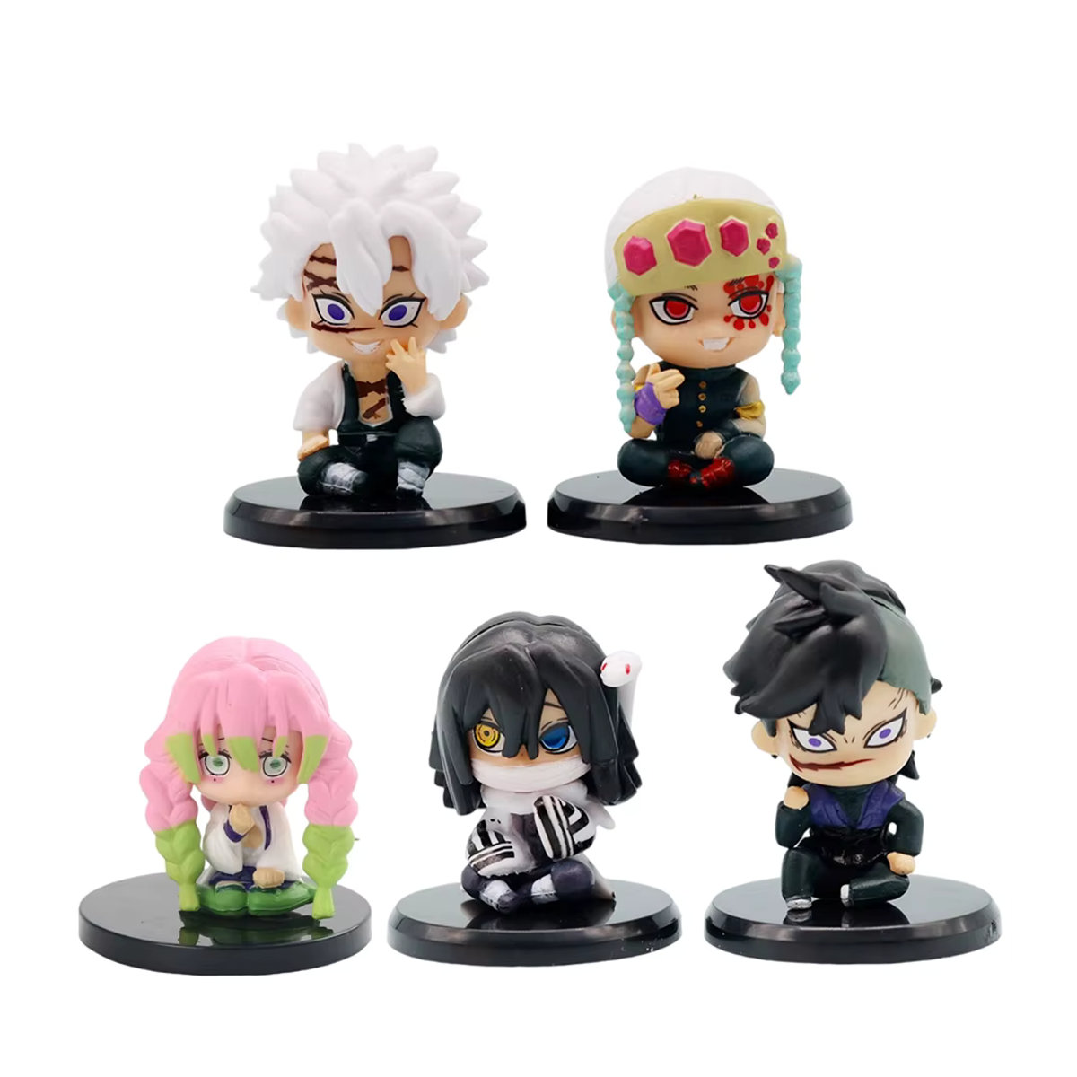 Bandai Kimetsu no Yaiba Anime Figuren Set Q Version Tanjiro Inosuke Zenitsu aus Kunststoff, mehrfarbig - Bild 5