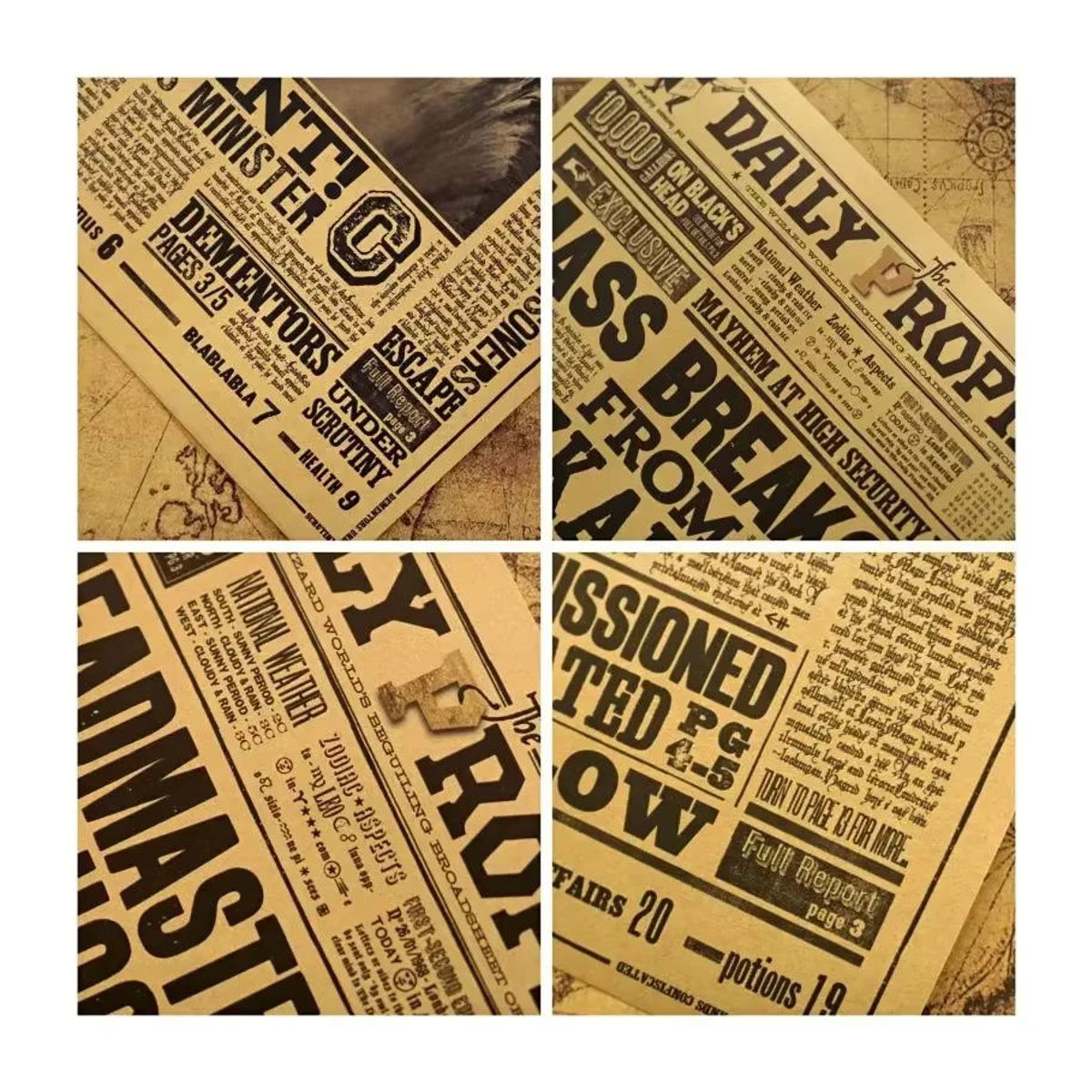 Bandai Klassische Magie Film Poster in Beige aus Papier für Anime Cosplay und Party Dekorationen - Bild 2