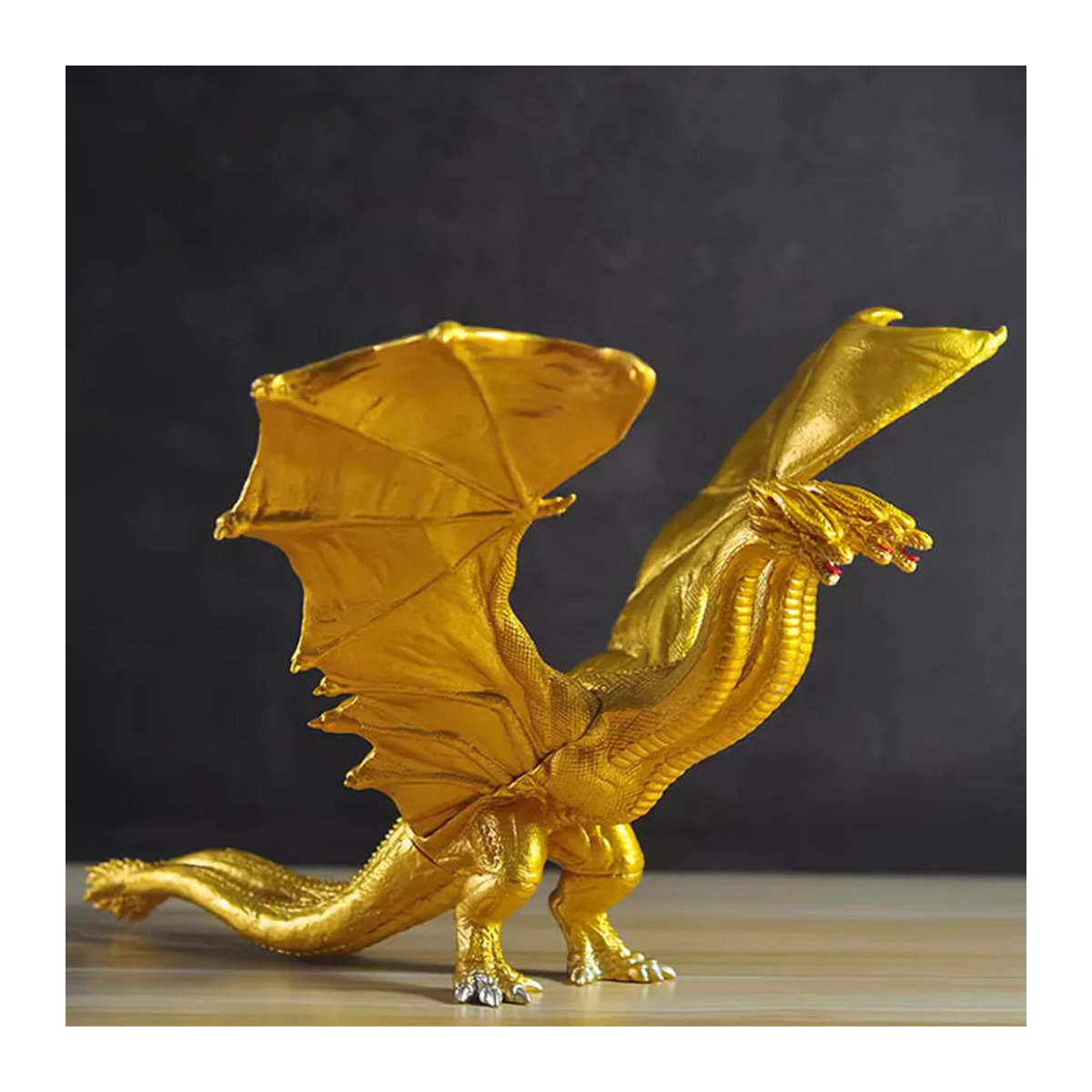 Bandai König Ghidorah Actionfigur Godzilla König der Monster Modell aus Kunststoff in Gold, Höhe: 17 cm - Bild 5