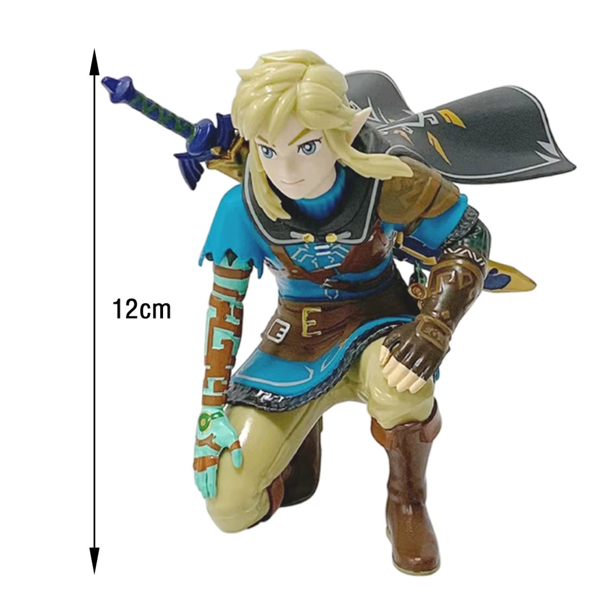 Bandai Legend of Zelda Tears of the Kingdom Link Anime Figur in hockender Position, mehrfarbig, Höhe: 12 cm - Bild 2