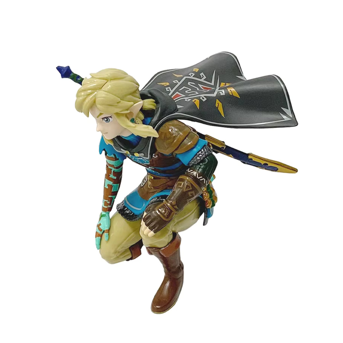 Bandai Legend of Zelda Tears of the Kingdom Link Anime Figur in hockender Position, mehrfarbig, Höhe: 12 cm - Bild 4