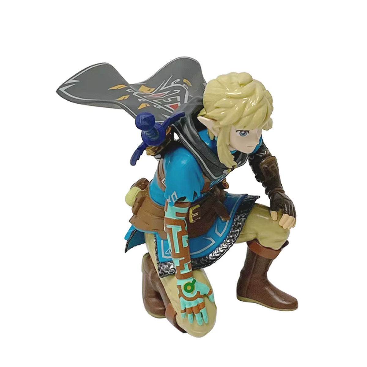 Bandai Legend of Zelda Tears of the Kingdom Link Anime Figur in hockender Position, mehrfarbig, Höhe: 12 cm - Bild 5