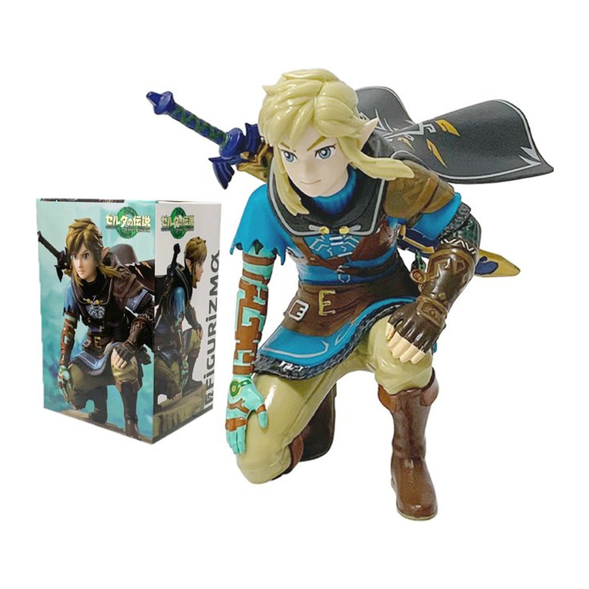 Bandai Legend of Zelda Tears of the Kingdom Link Handgefertigte PVC-Figur, Mehrfarbiges Desktop-Ornament - Bild 1