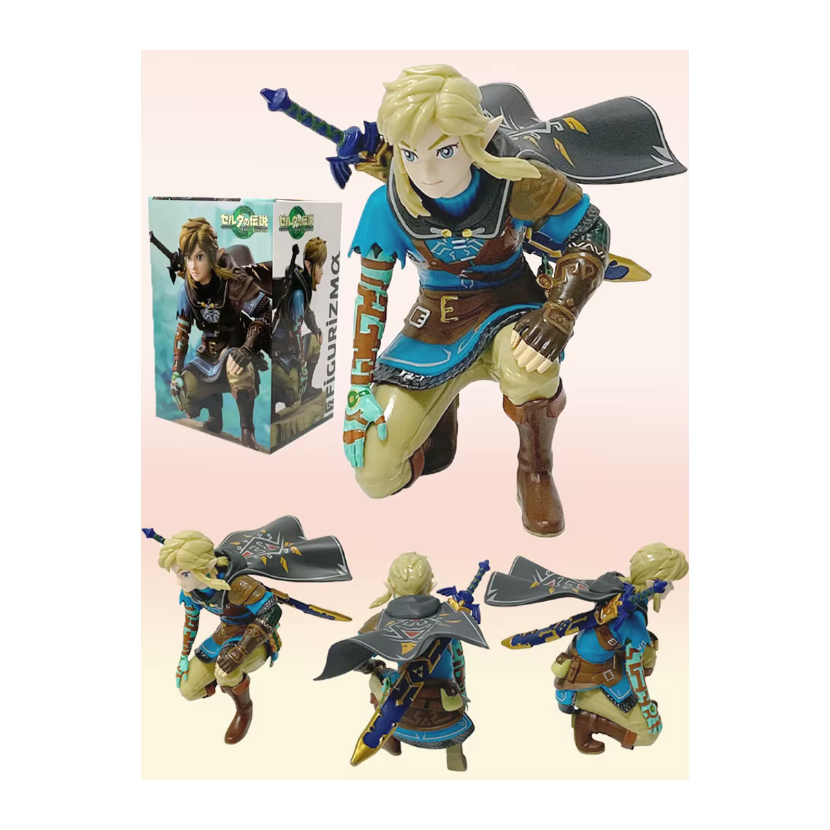 Bandai Legend of Zelda Tears of the Kingdom Link Handgefertigte PVC-Figur, Mehrfarbiges Desktop-Ornament - Bild 7