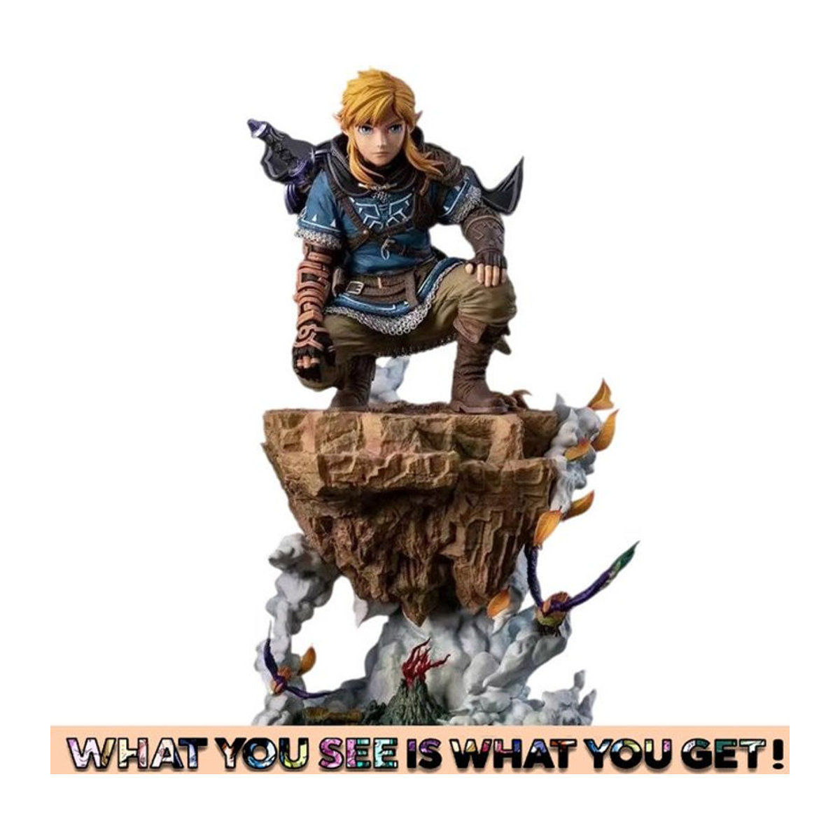 Bandai Link Zelda Breath of the Wild und Tears of the Kingdom Anime Modellfigur aus PVC, mehrfarbig, Höhe: 40 cm - Bild 1