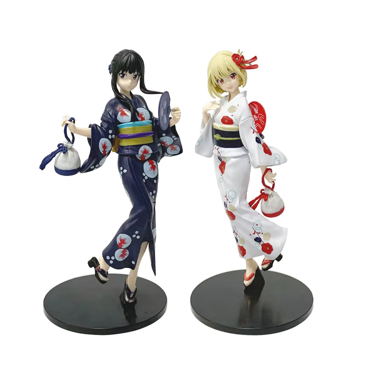 Bandai Lycoris Recoil Anime-Actionfiguren Inoue Takina und Nishikigi Chisato in Yukata Kimono Version, mehrfarbig, Höhe: 20 cm - Bild 2