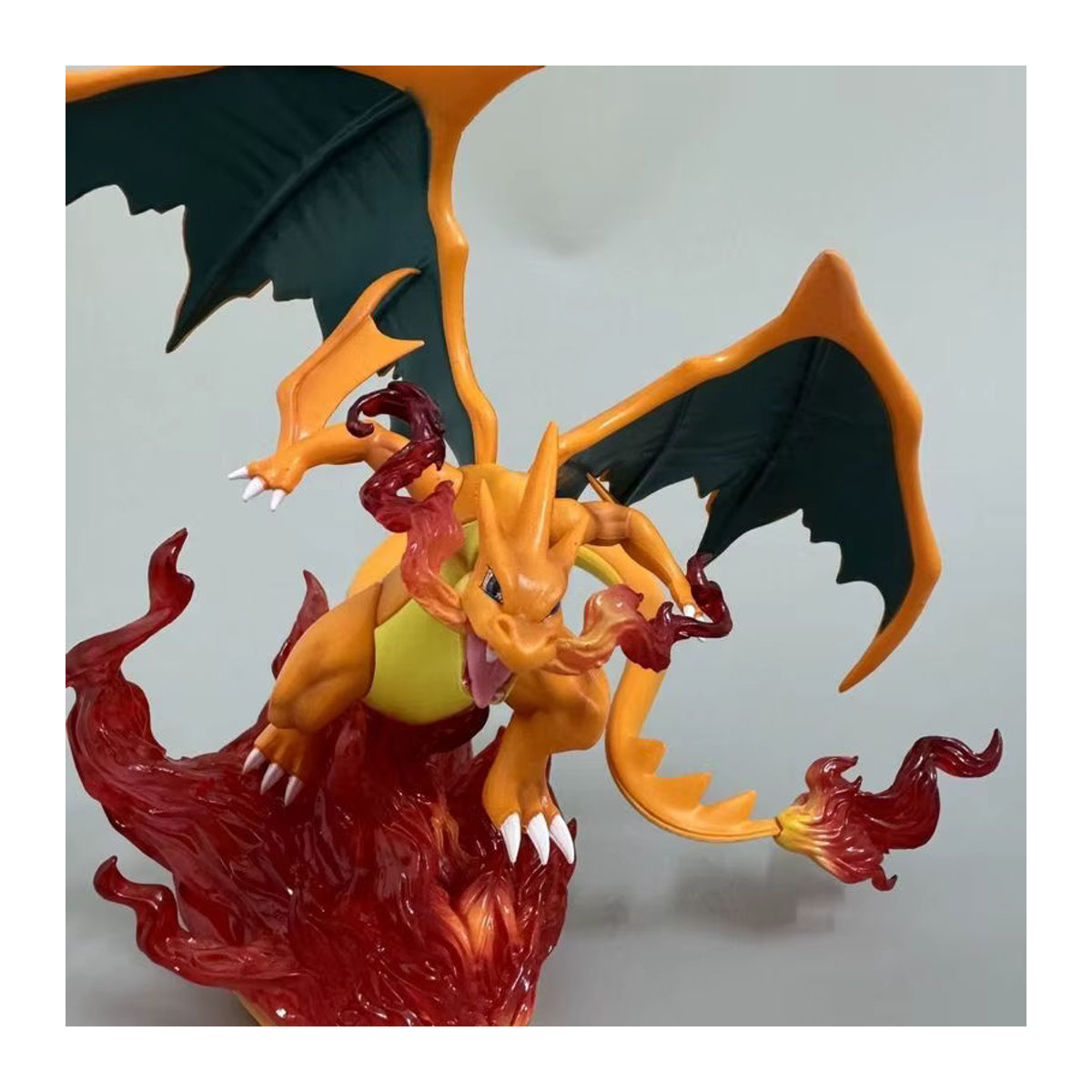 Bandai Mega Glurak Statue Anime Pokemon Kunstharzfigur in Orange für dein Schreibtischdisplay - Bild 4