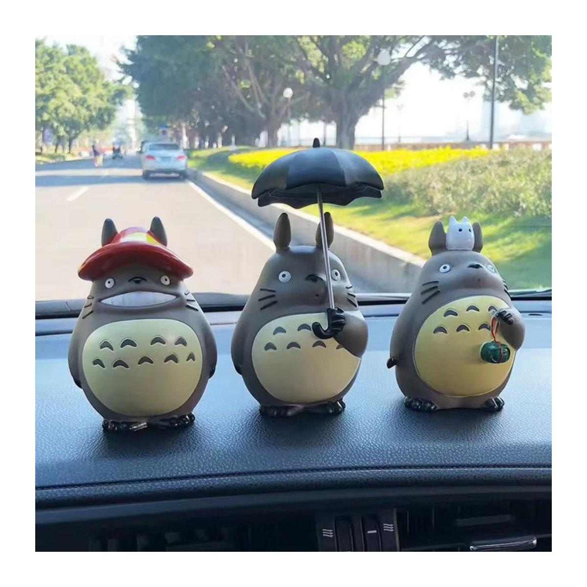 Bandai Mini-Anime-Figur Mein Nachbar Totoro aus Kunststoff, mehrfarbiges Sammlermodell und Deko-Ornament - Bild 3