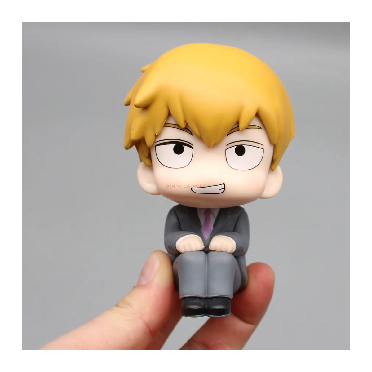 Bandai Mob Psycho 100 Anime Figur Reigen Arataka Q Edition Sitting Palm Series Mehrfarbig - Bild 5