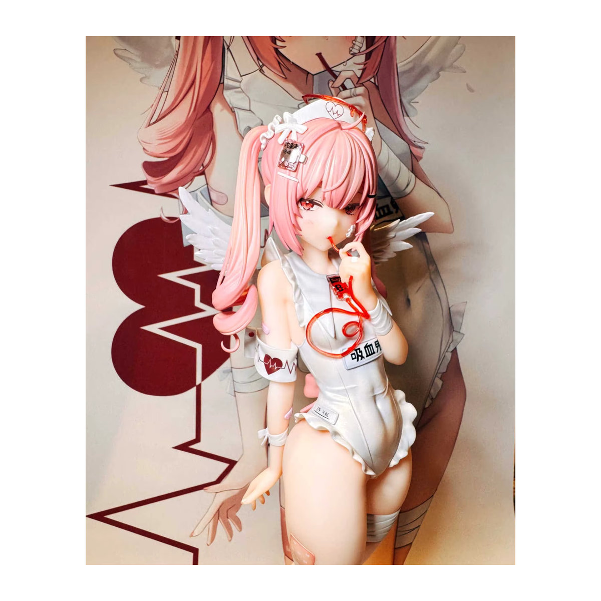 Bandai Moonlight Lover Anime-Krankenschwester-Figur in Weiß und Rosa als Sammlermodell für deine Schreibtischdekoration - Bild 5