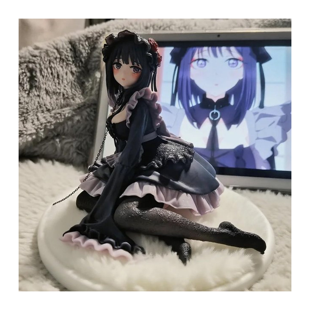 Bandai My Dress-Up Darling Anime-Figur Kitagawa Marin im schwarzen Dienstmädchen-Outfit als Sammlungsmodell aus Kunststoff - Bild 1