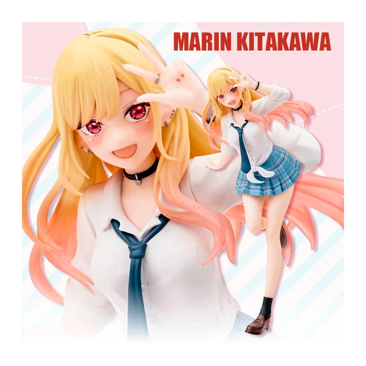 Bandai My Dress Up Darling Kitagawa Marin Anime Figur in Schuluniform, mehrfarbig, Höhe: 19 cm - Bild 1