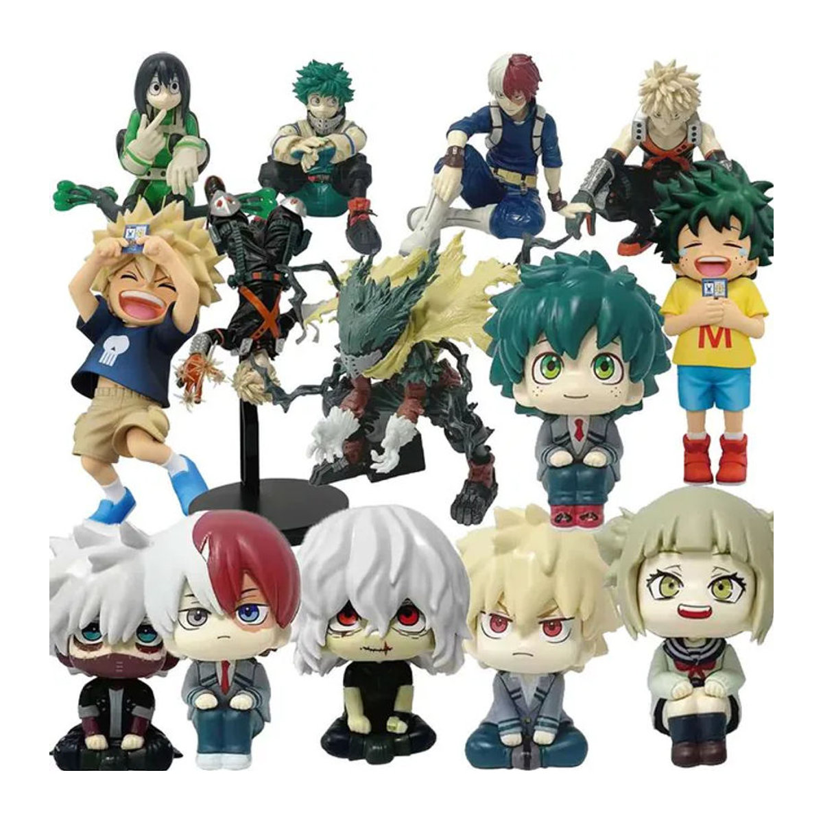 Bandai My Hero Academia Anime-Figur Shoto Bakugou Izuku Deku Q-Version PVC-Actionfigur mehrfarbig - Bild 1