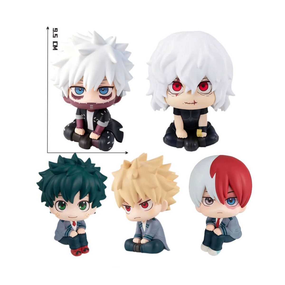 Bandai My Hero Academia Chibi PVC-Figur Tomura Shigaraki Izuku Midoriya Katsuki Bakugo mehrfarbig - Bild 4