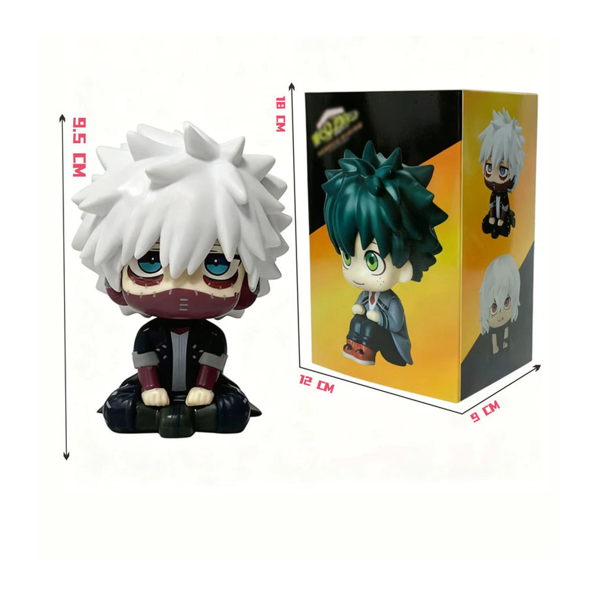 Bandai My Hero Academia Chibi PVC-Figur Tomura Shigaraki Izuku Midoriya Katsuki Bakugo mehrfarbig - Bild 5