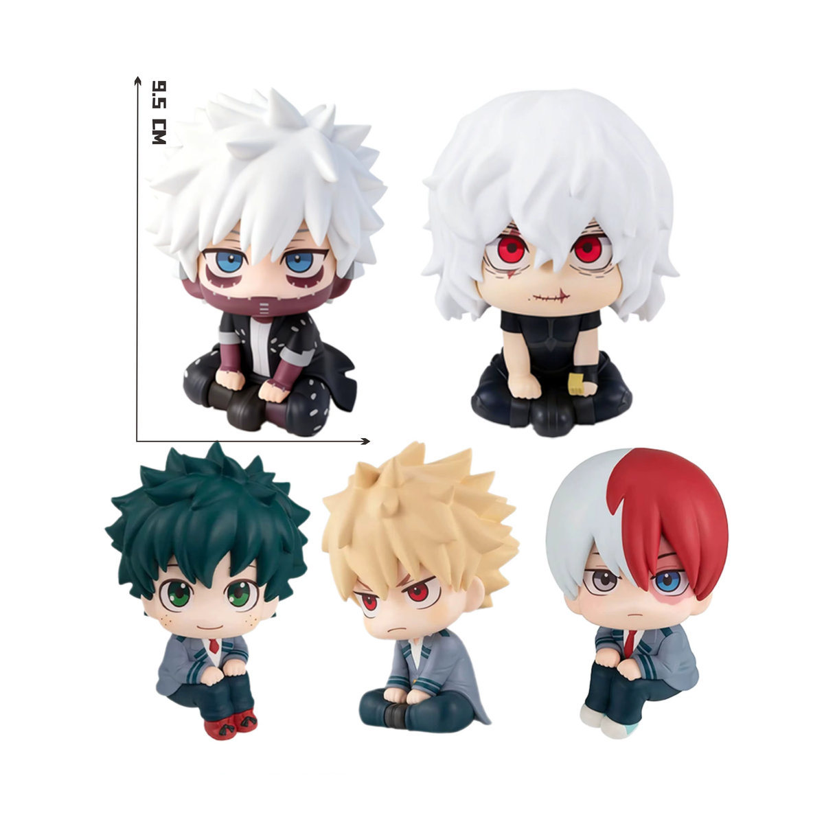 Bandai My Hero Academia Chibi PVC-Figuren Himiko Toga, Izuku Midoriya und Katsuki Bakugo in Mehrfarbig - Bild 6