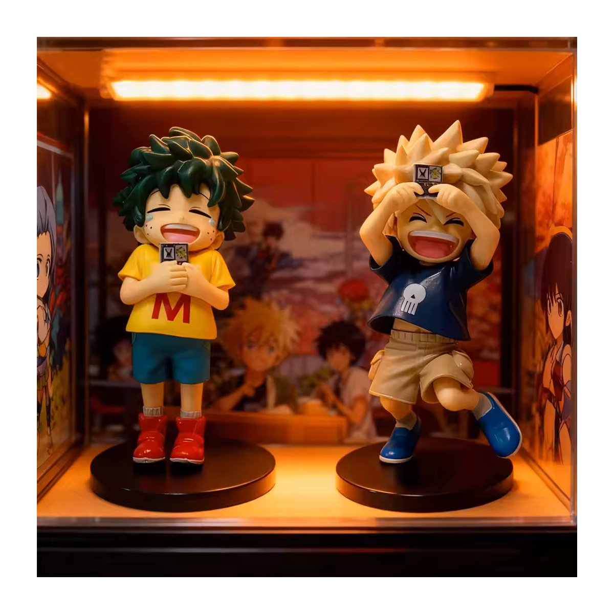 Bandai My Hero Academia Chibi PVC-Figuren Tomura Shigaraki, Izuku Midoriya und Katsuki Bakugo in Mehrfarbig - Bild 2