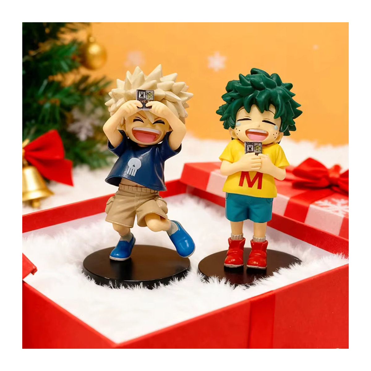Bandai My Hero Academia Chibi PVC-Figuren Tomura Shigaraki, Izuku Midoriya und Katsuki Bakugo in Mehrfarbig - Bild 4
