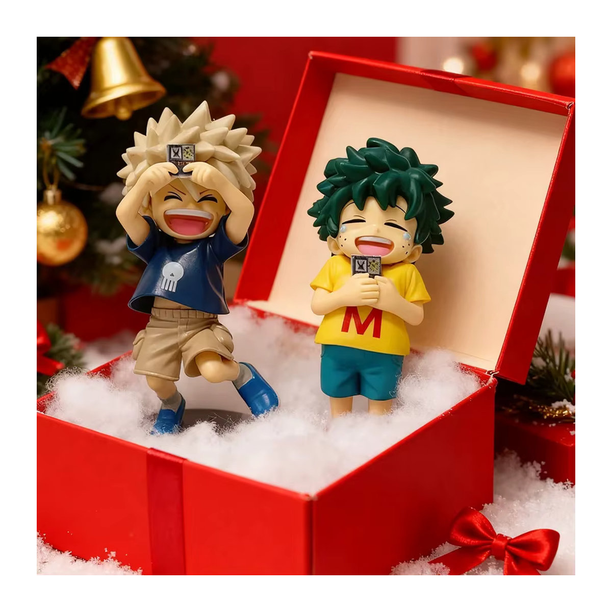 Bandai My Hero Academia Chibi PVC-Figuren Tomura Shigaraki, Izuku Midoriya und Katsuki Bakugo in Mehrfarbig - Bild 5