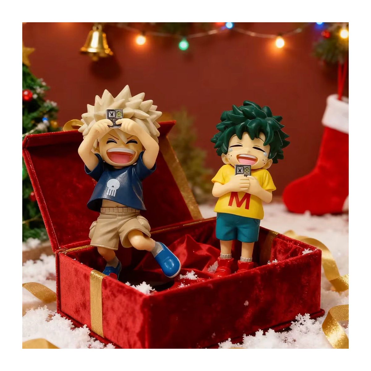 Bandai My Hero Academia Chibi PVC-Figuren Tomura Shigaraki, Izuku Midoriya und Katsuki Bakugo in Mehrfarbig - Bild 6
