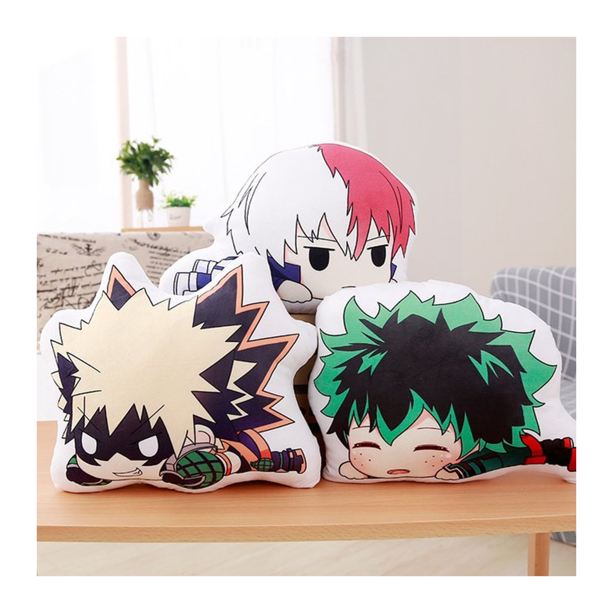 Bandai My Hero Academia Plüschkissen Anime Boku no Hero Academia weiche Puppen mehrfarbig - Bild 1