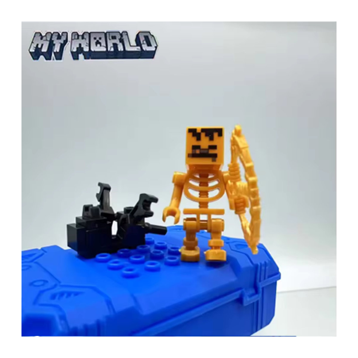 Bandai My World Figurenset Steve 16-teilig aus Kunststoff, mehrfarbiges PVC-Modell für Kinder und zur Desktop-Dekoration - Bild 3