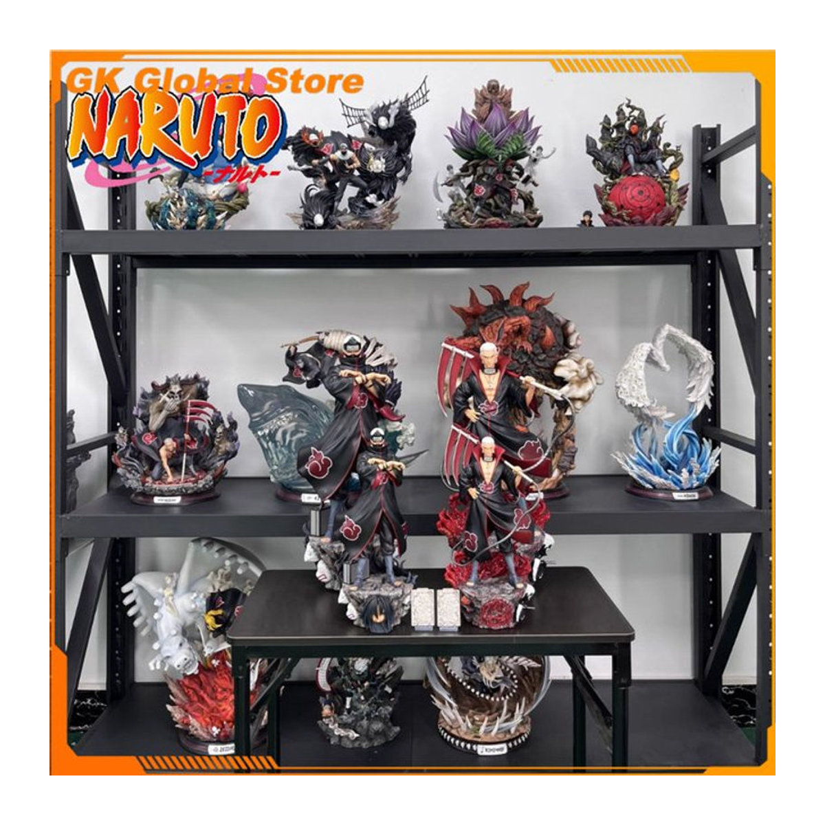 Bandai Naruto Akatsuki Undead Duo Anime Figur Kakuzu und Hidan aus Kunstharz, mehrfarbig - Bild 1