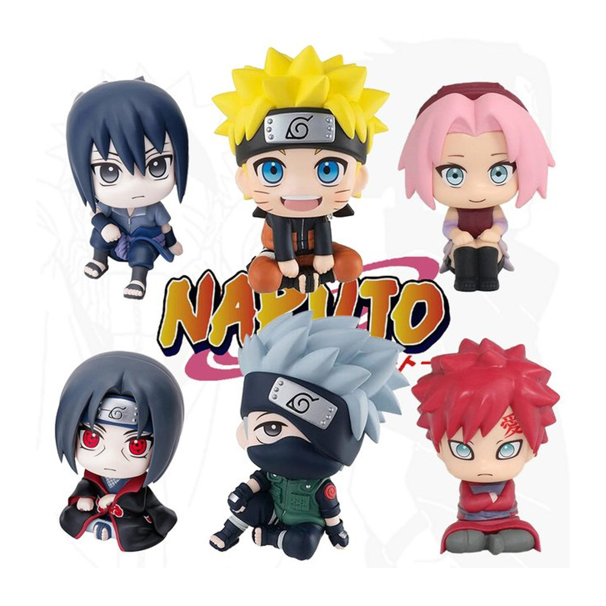Bandai Naruto Anime Action Figuren Set mit Naruto, Kakashi, Sasuke und Itachi in mehrfarbiger Ausführung aus Kunststoff - Bild 1