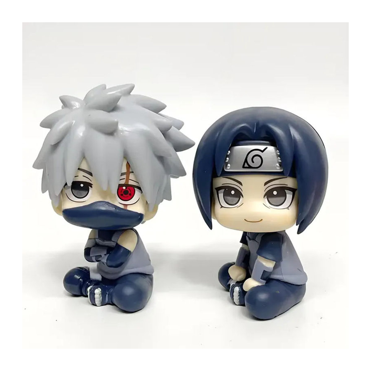 Bandai Naruto Anime Actionfiguren Q-Version Kakashi und Itachi Uchiha Sammlermodelle aus Kunststoff, mehrfarbig - Bild 3