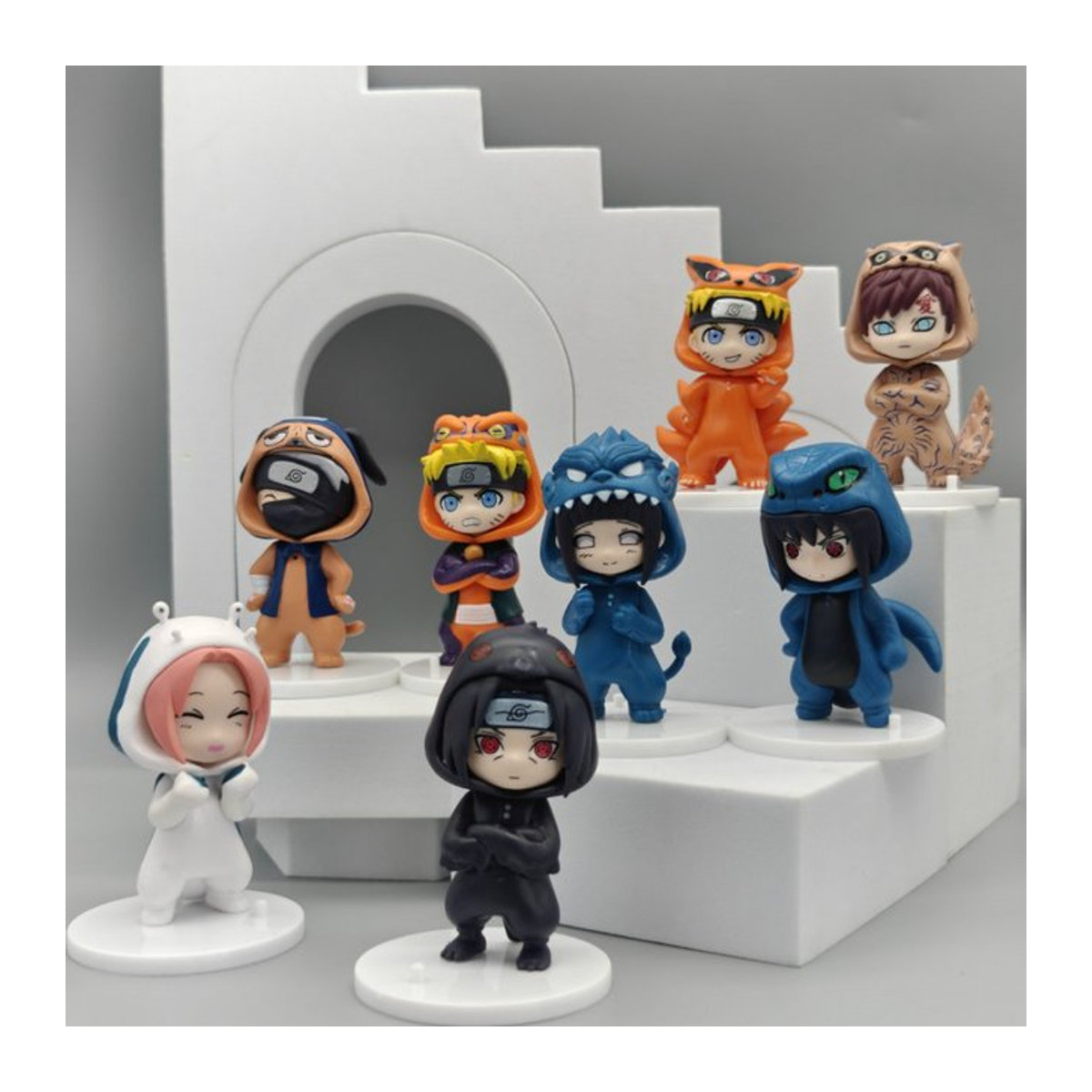 Bandai Naruto Anime Actionfiguren Set aus 8 Teilen, mehrfarbig, Höhe: 8 cm - Bild 1