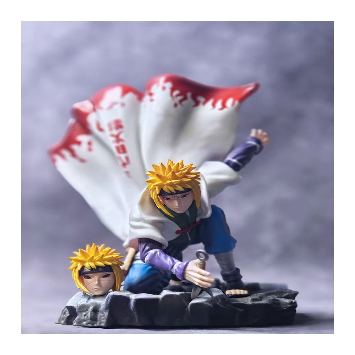 Bandai Naruto Anime Figur Minato Namikaze Statue Dekoration, mehrfarbig, Höhe: 21 cm - Bild 3