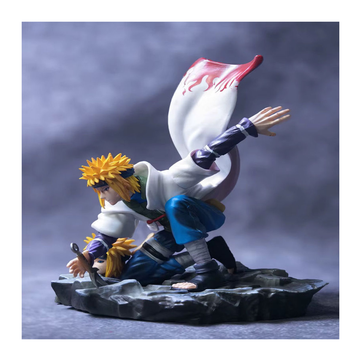 Bandai Naruto Anime Figur Minato Namikaze Statue Dekoration, mehrfarbig, Höhe: 21 cm - Bild 4