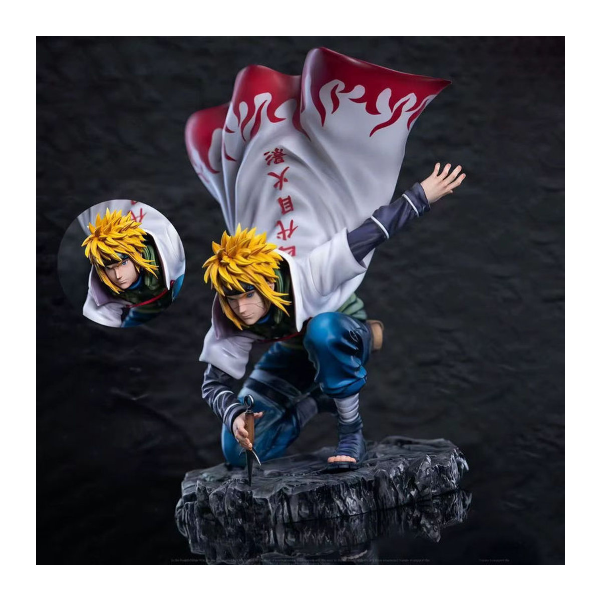 Bandai Naruto Anime Figur Minato Namikaze Statue Dekoration, mehrfarbig, Höhe: 21 cm - Bild 5
