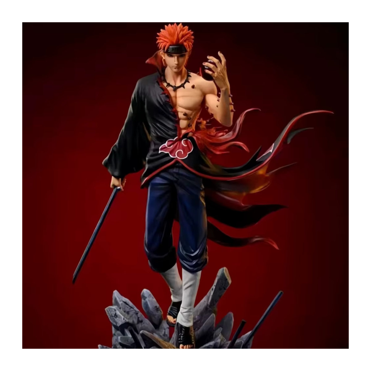 Bandai Naruto Anime Figur Pain PVC-Statue Sammlermodell in Mehrfarbig, Höhe: 23 cm - Bild 3