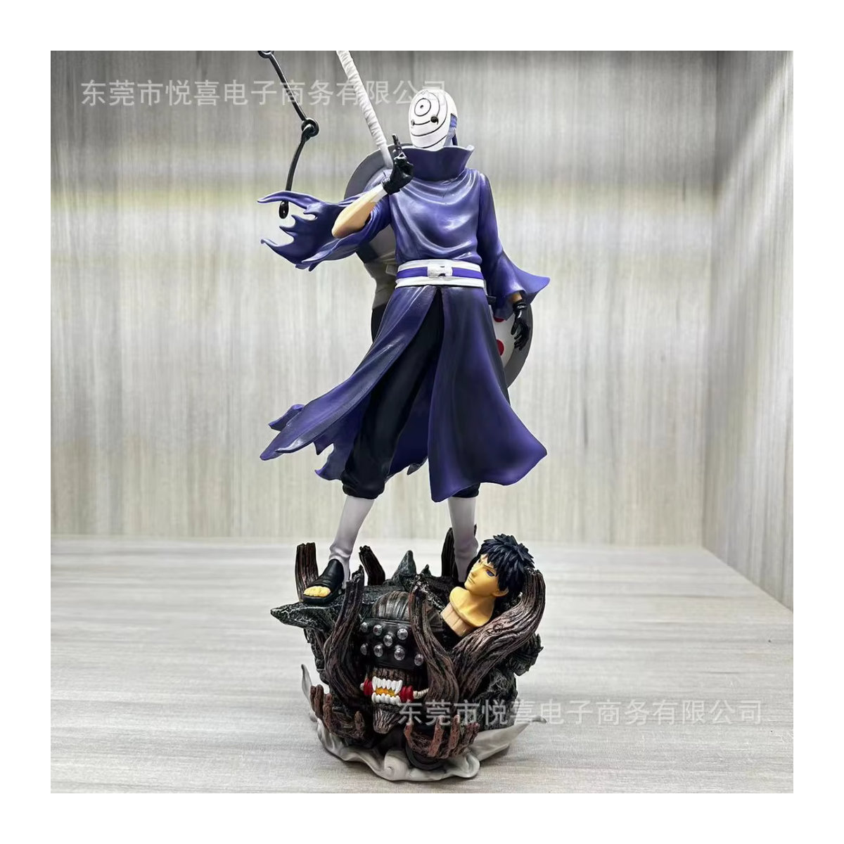 Bandai Naruto Anime-Figur Uchiha in stehender Pose, blaues Kunstharz-Modell zur Desktop-Dekoration - Bild 4