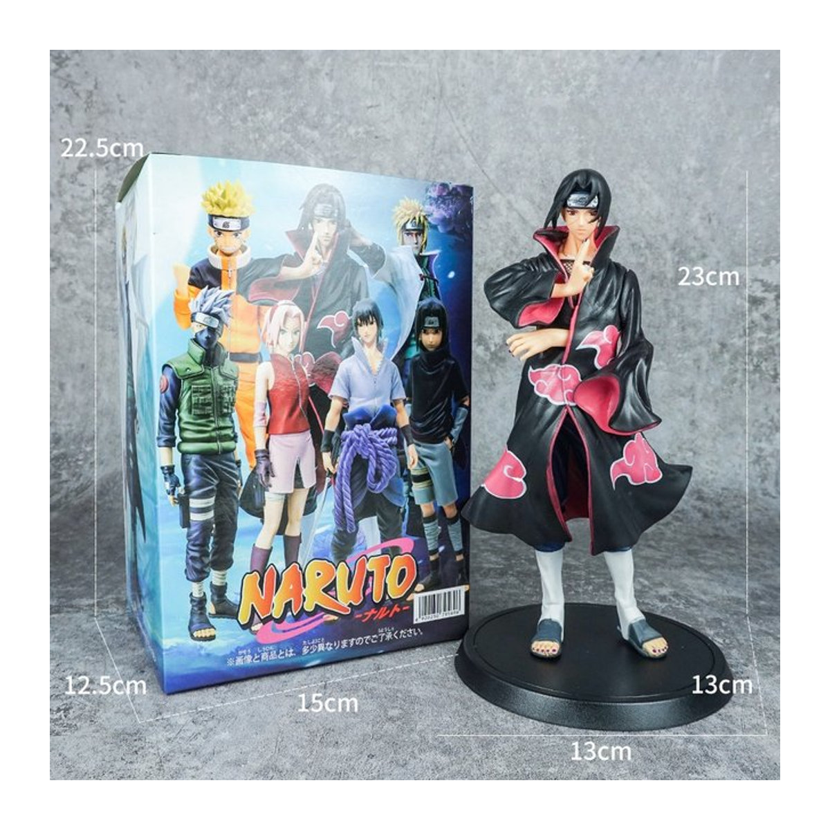 Bandai Naruto Anime Figur Uchiha Itachi Actionfigur aus Kunststoff in Schwarz - Bild 1