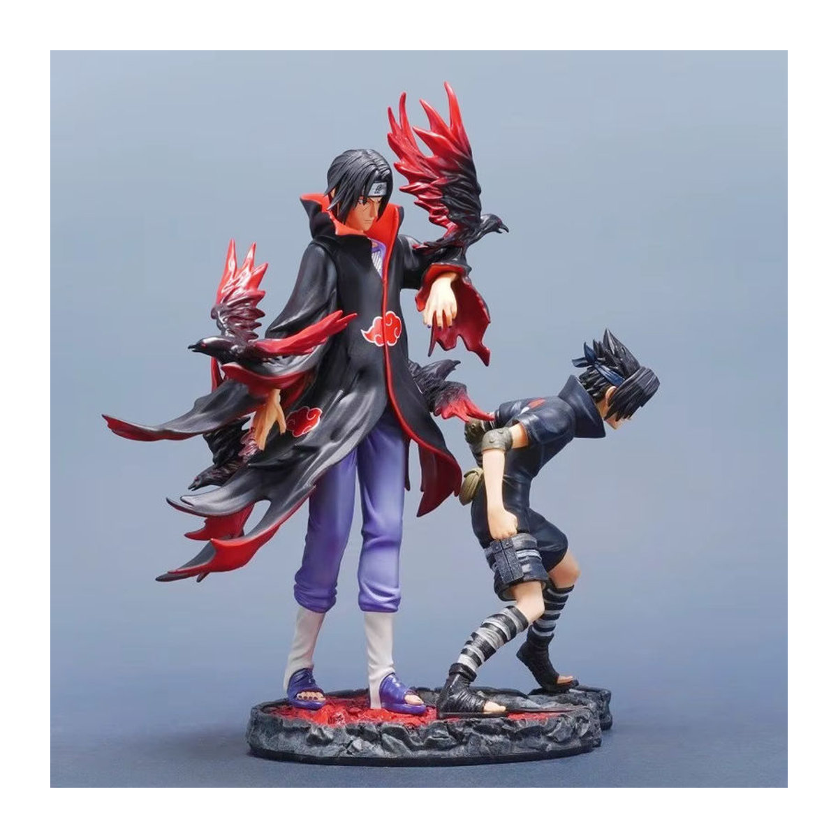 Bandai Naruto Anime Figur Uchiha Itachi und Uchiha Sasuke PVC Statue als Sammlermodell in Mehrfarbig, Höhe: 32 cm - Bild 3