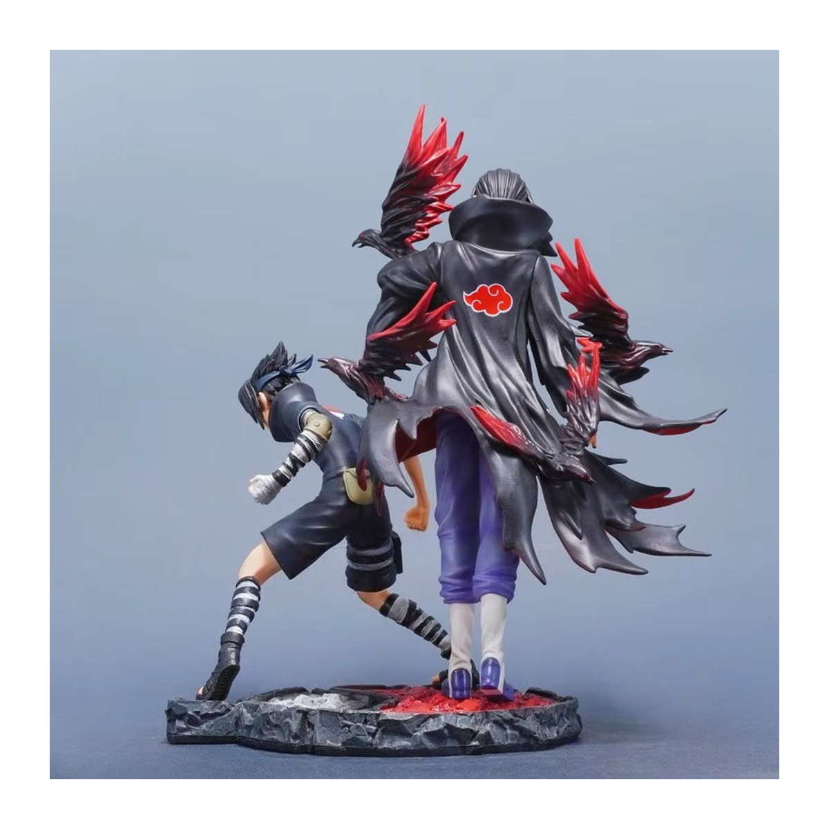 Bandai Naruto Anime Figur Uchiha Itachi und Uchiha Sasuke PVC Statue als Sammlermodell in Mehrfarbig, Höhe: 32 cm - Bild 5