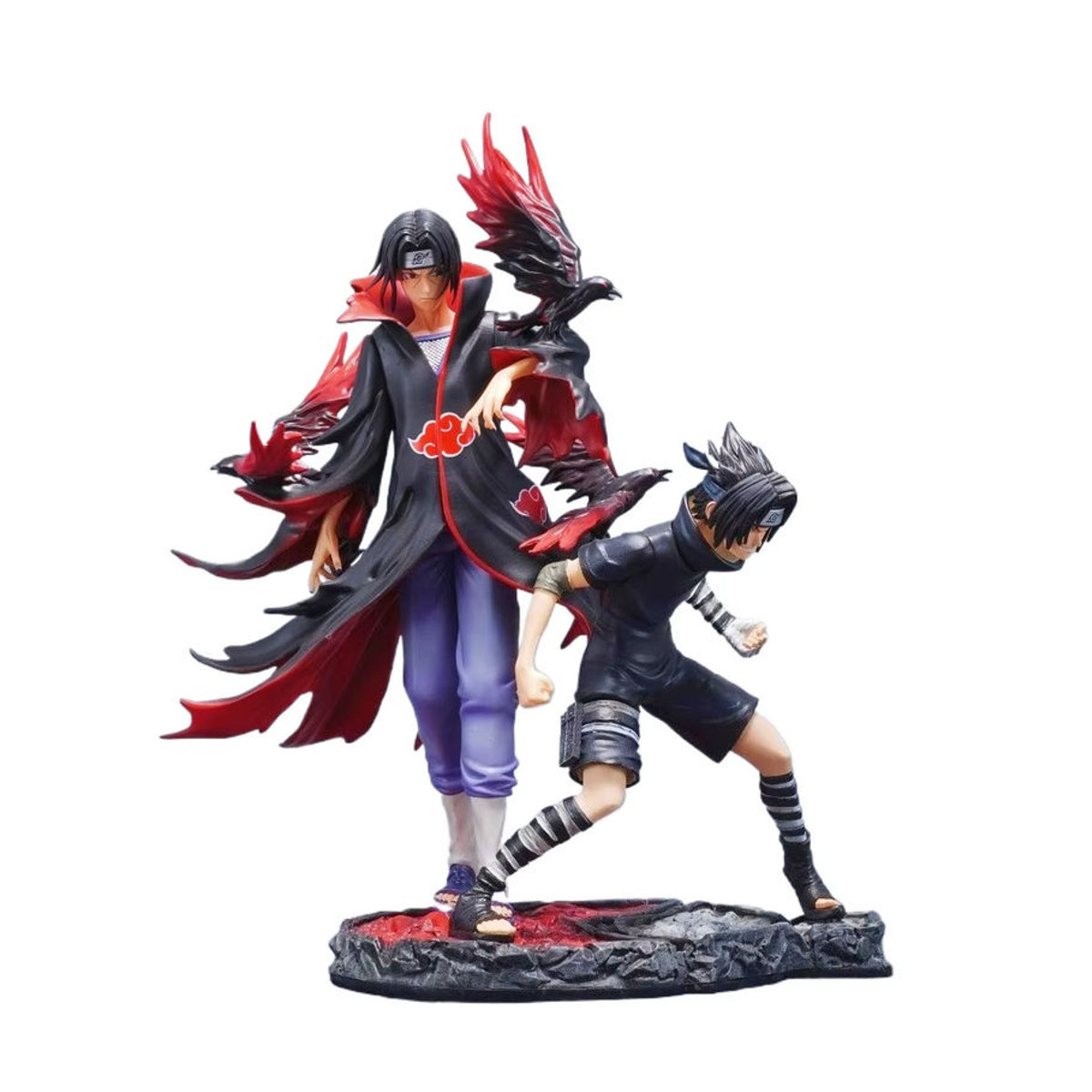 Bandai Naruto Anime Figur Uchiha Itachi und Uchiha Sasuke PVC Statue als Sammlermodell in Mehrfarbig, Höhe: 32 cm - Bild 7