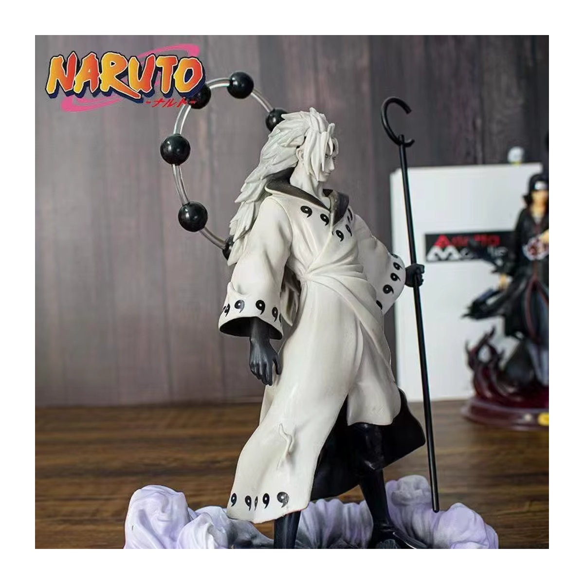 Bandai Naruto Anime Figur Uchiha Madara Actionfigur aus Kunststoff, Höhe: 28 cm, Farbe: Weiß - Bild 3