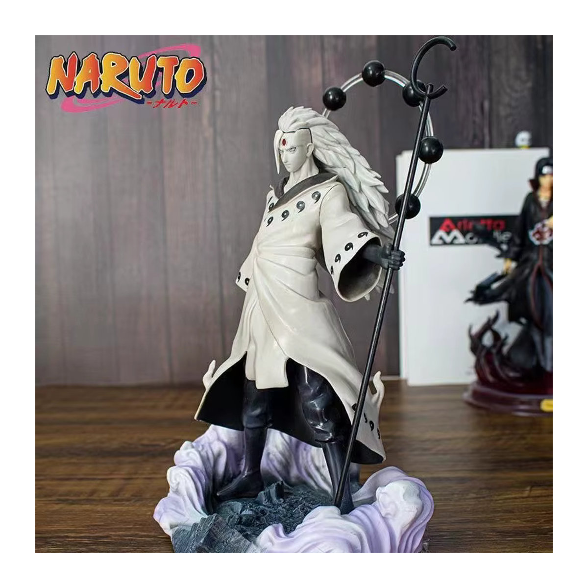 Bandai Naruto Anime Figur Uchiha Madara Actionfigur aus Kunststoff, Höhe: 28 cm, Farbe: Weiß - Bild 4