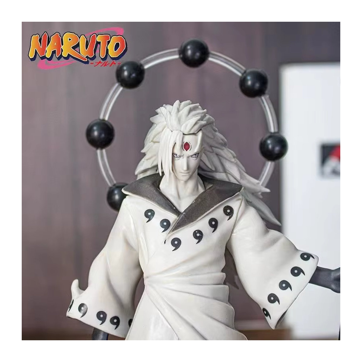 Bandai Naruto Anime Figur Uchiha Madara Actionfigur aus Kunststoff, Höhe: 28 cm, Farbe: Weiß - Bild 5