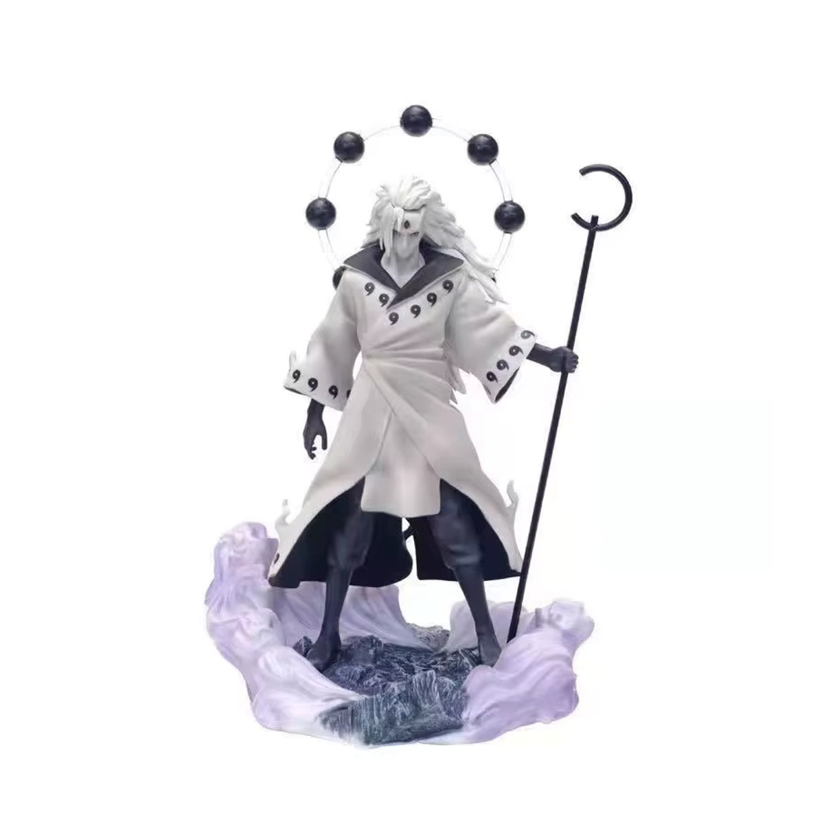 Bandai Naruto Anime Figur Uchiha Madara Actionfigur aus Kunststoff, Höhe: 28 cm, Farbe: Weiß - Bild 6