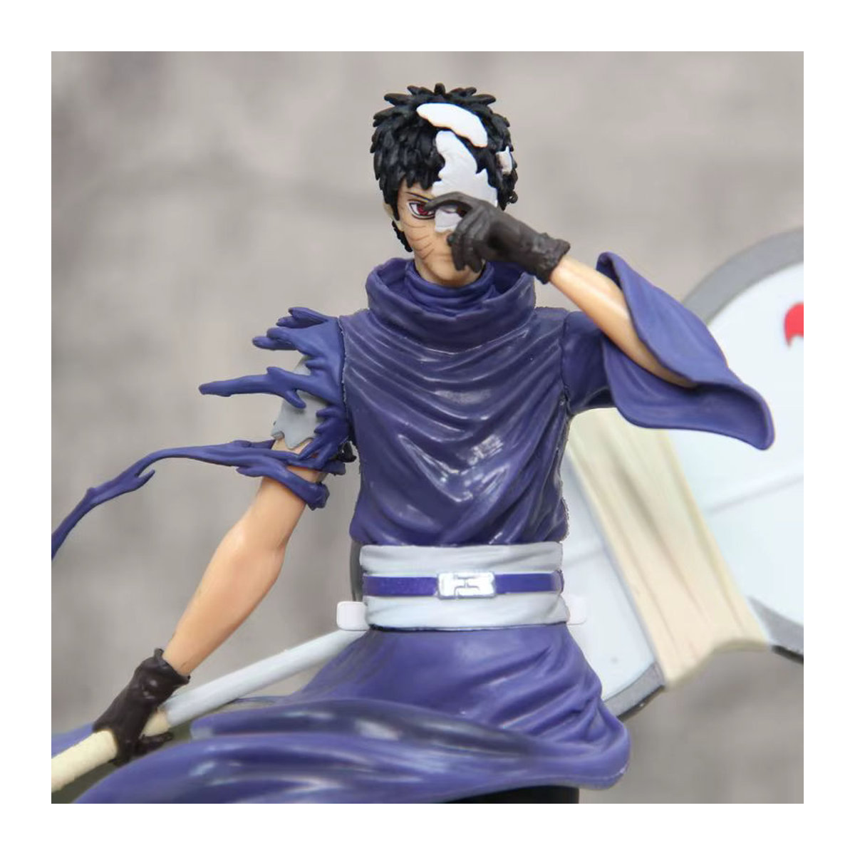 Bandai Naruto Anime Figur Uchiha Obito Akatsuki mit austauschbarem Doppelkopf, mehrfarbig, Höhe: 27 cm - Bild 2