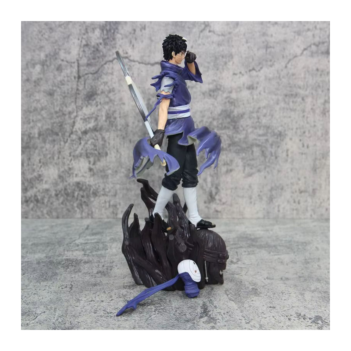 Bandai Naruto Anime Figur Uchiha Obito Akatsuki mit austauschbarem Doppelkopf, mehrfarbig, Höhe: 27 cm - Bild 4