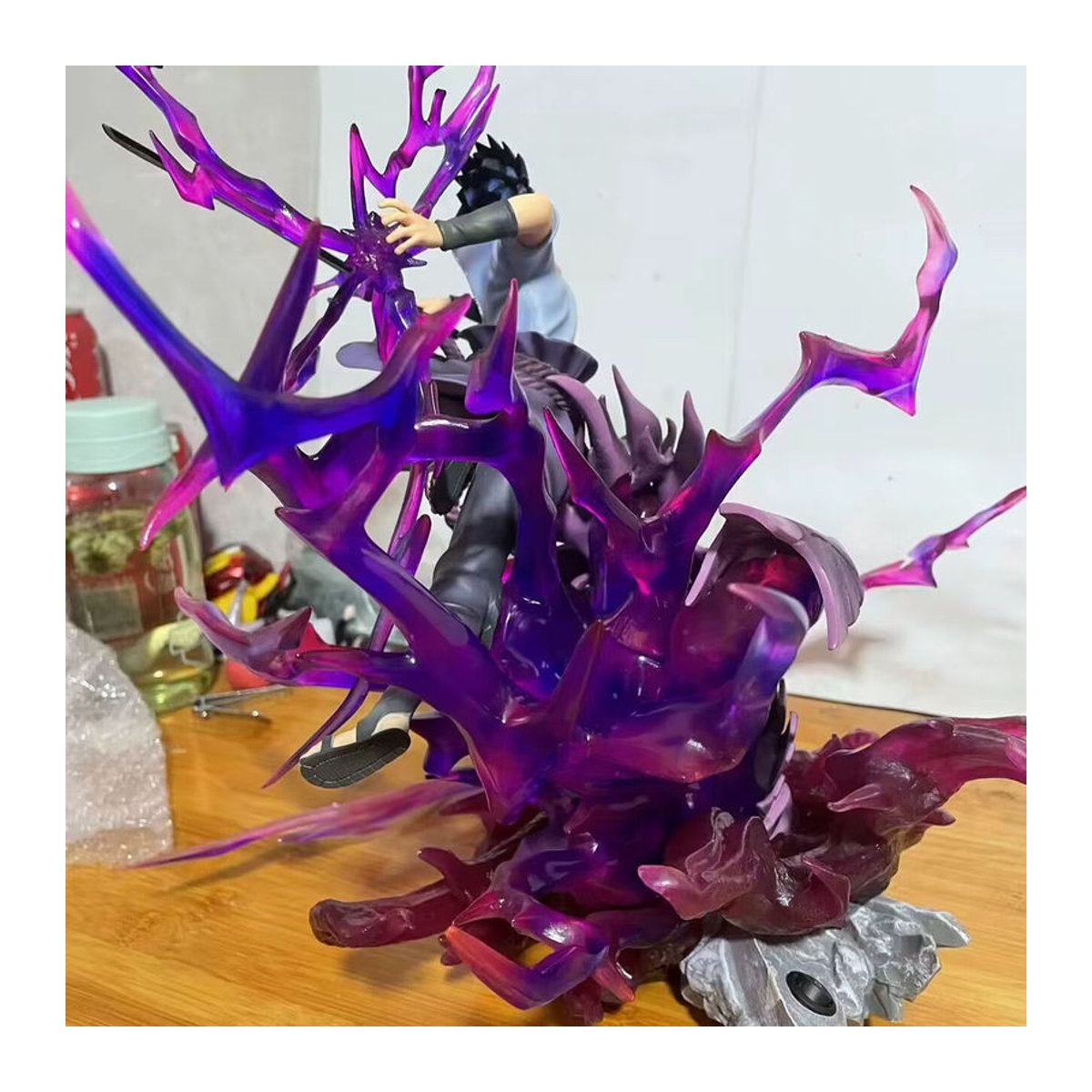 Bandai Naruto Anime Figur Uchiha Sasuke PVC Modell Statue, mehrfarbig, Höhe: 36 cm - Bild 3